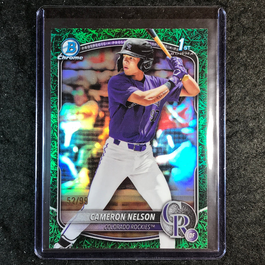 2025 Bowman Draft CAMERON NELSON 1st Bowman Chrome Green Grass 52/99 #130