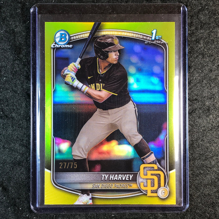 2025 Bowman Draft TY HARVEY 1st Bowman Chrome Yellow 27/75 #58