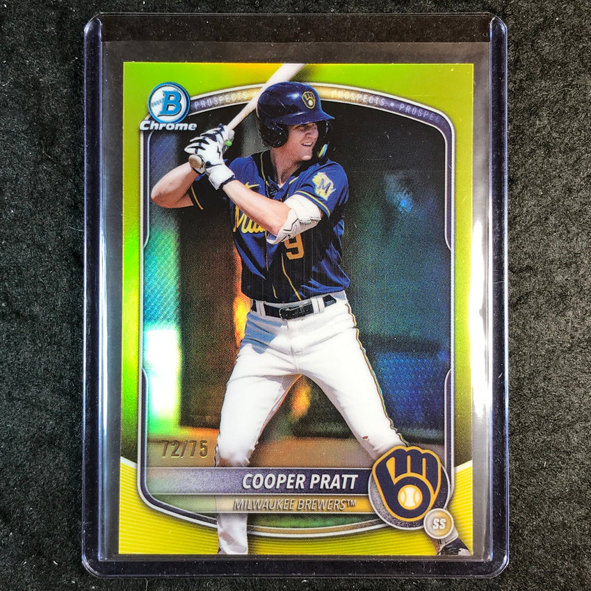 2025 Bowman Draft COOPER PRATT Chrome Yellow 72/75 #157
