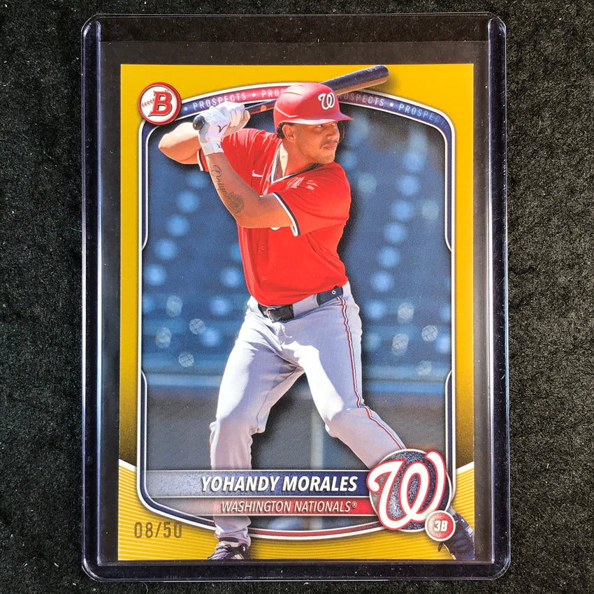 2025 Bowman Draft YOHANDY MORALES Base Gold 8/50 #177