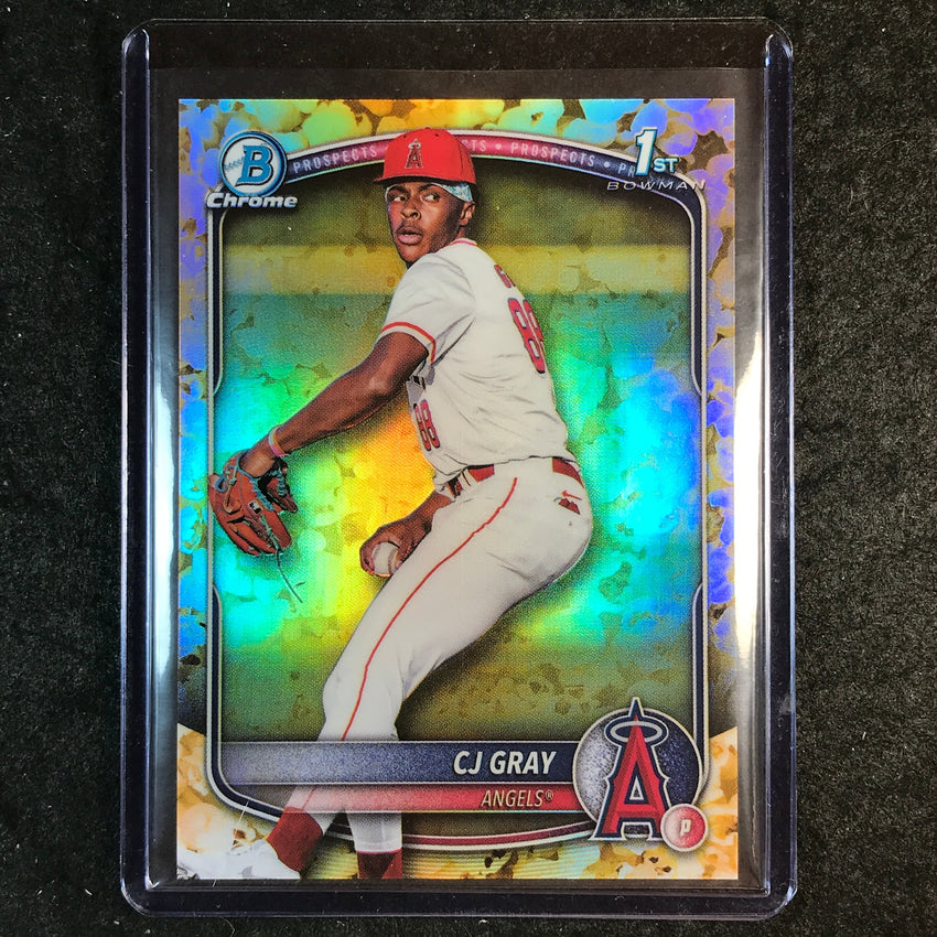 2025 Bowman Draft CJ GRAY 1st Bowman Chrome Popcorn SSP #197