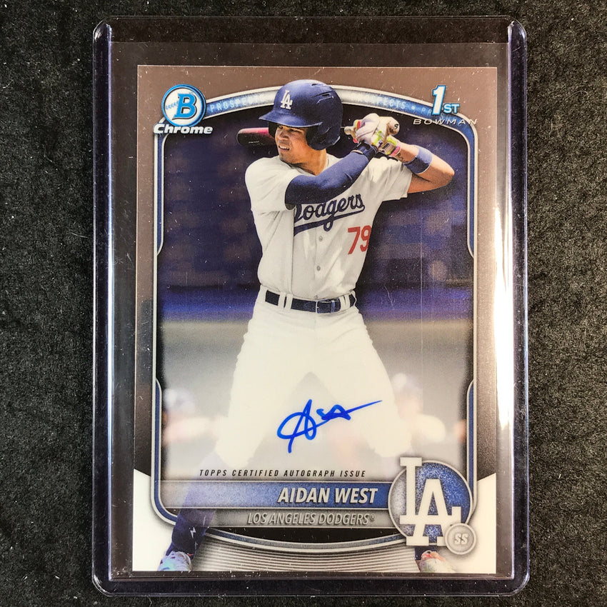 2025 Bowman Draft AIDAN WEST Chrome Prospect 1st Bowman Auto Base #AWE