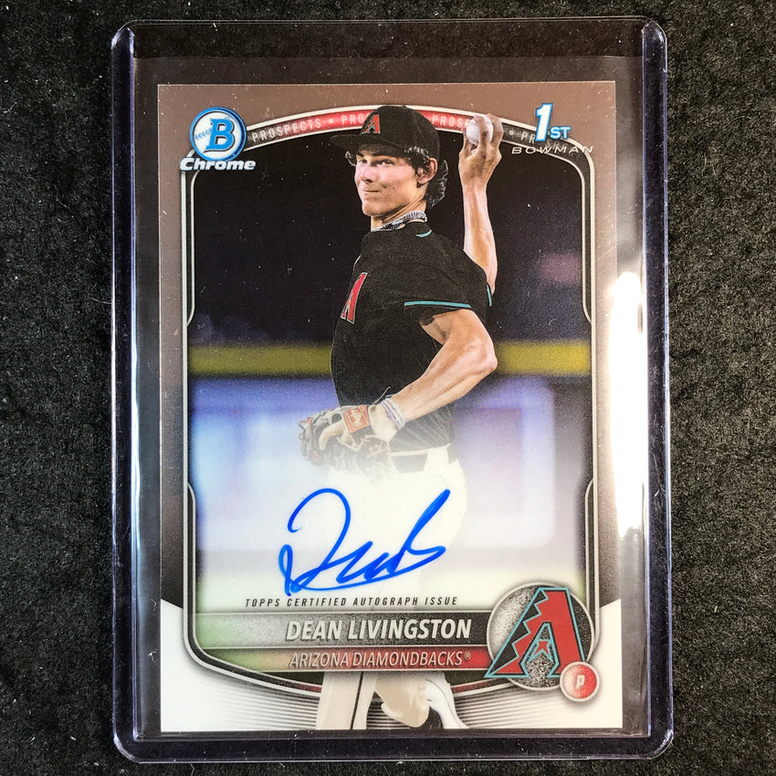 2025 Bowman Draft DEAN LIVINGSTON Chrome Prospect 1st Bowman Auto Base #DL