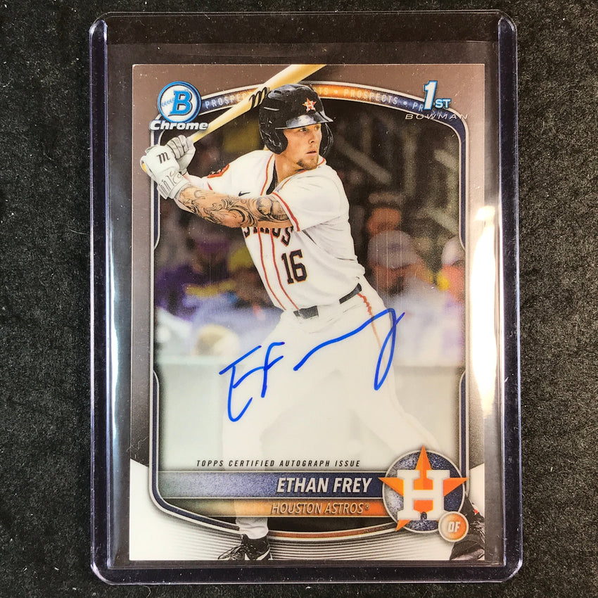 2025 Bowman Draft ETHAN FREY Chrome Prospect 1st Bowman Auto Base #EF