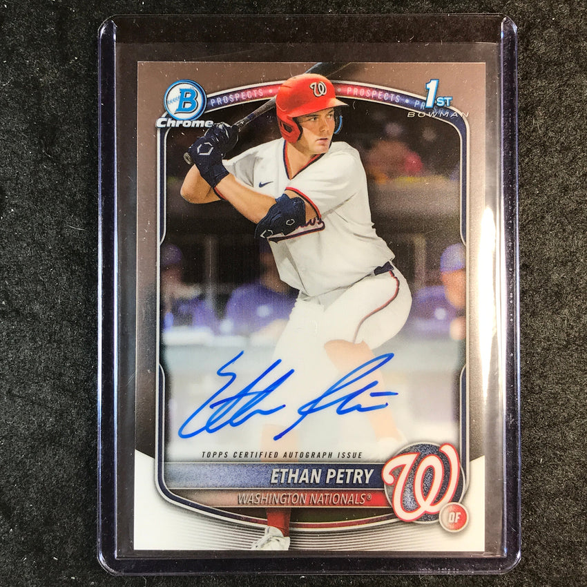 2025 Bowman Draft ETHAN PETRY Chrome Prospect 1st Bowman Auto Base #EP