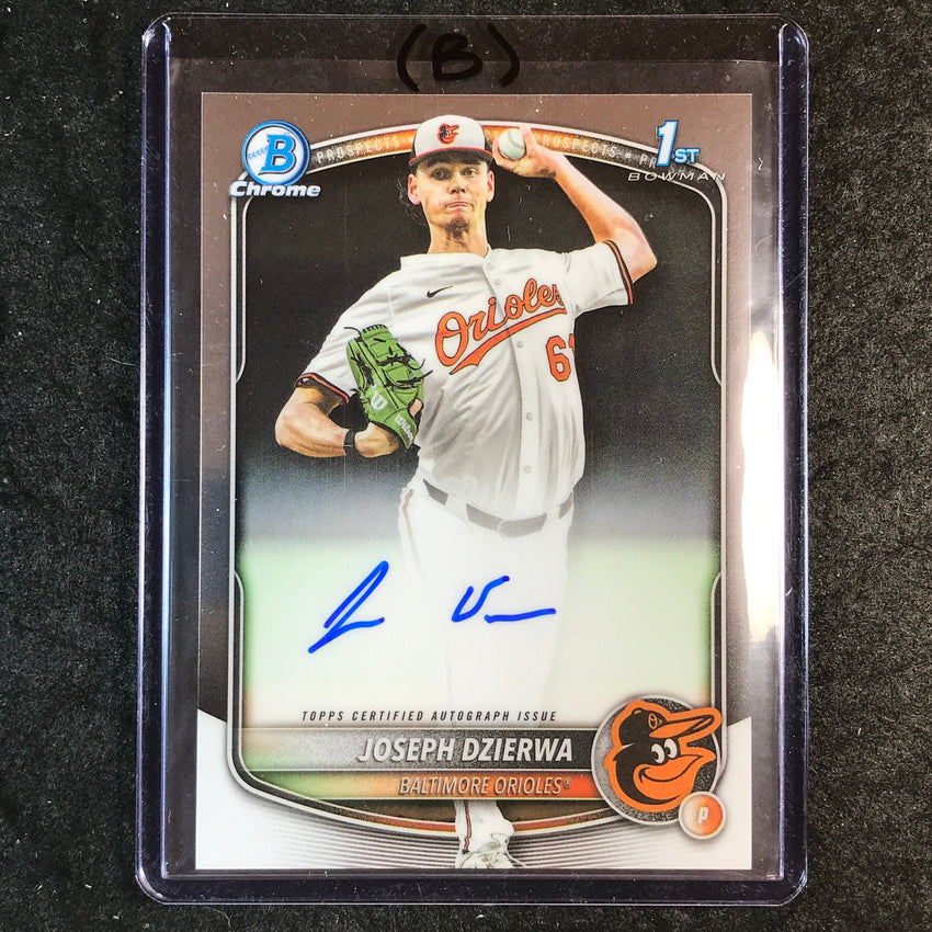2025 Bowman Draft JOSEPH DZIERWA Chrome Prospect 1st Bowman Auto Base #JD (B)