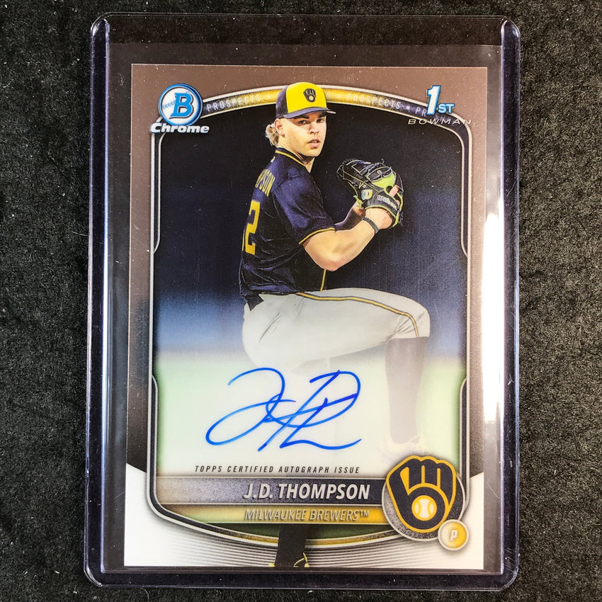 2025 Bowman Draft J.D. THOMPSON Chrome Prospect 1st Bowman Auto Base #JT