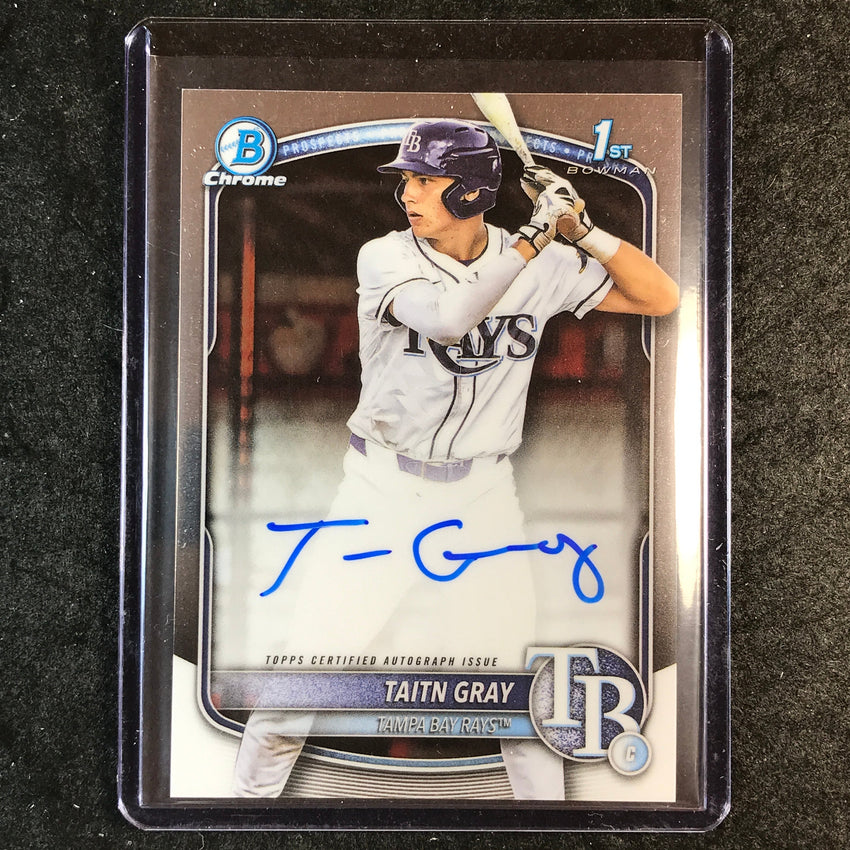 2025 Bowman Draft TAITN GRAY Chrome Prospect 1st Bowman Auto Base #TG
