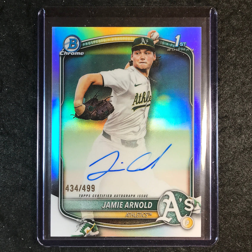 2025 Bowman Draft JAMIE ARNOLD Chrome Prospect 1st Bowman Auto Refractor 434/499