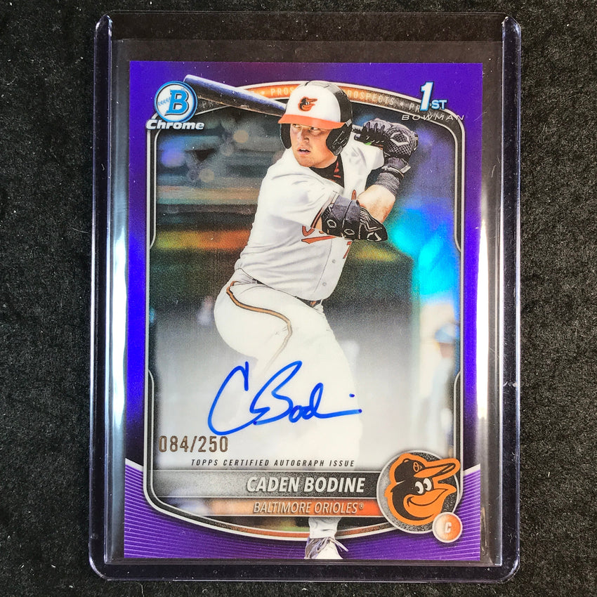 2025 Bowman Draft CADEN BODINE Chrome Prospect 1st Bowman Auto Purple 184/250