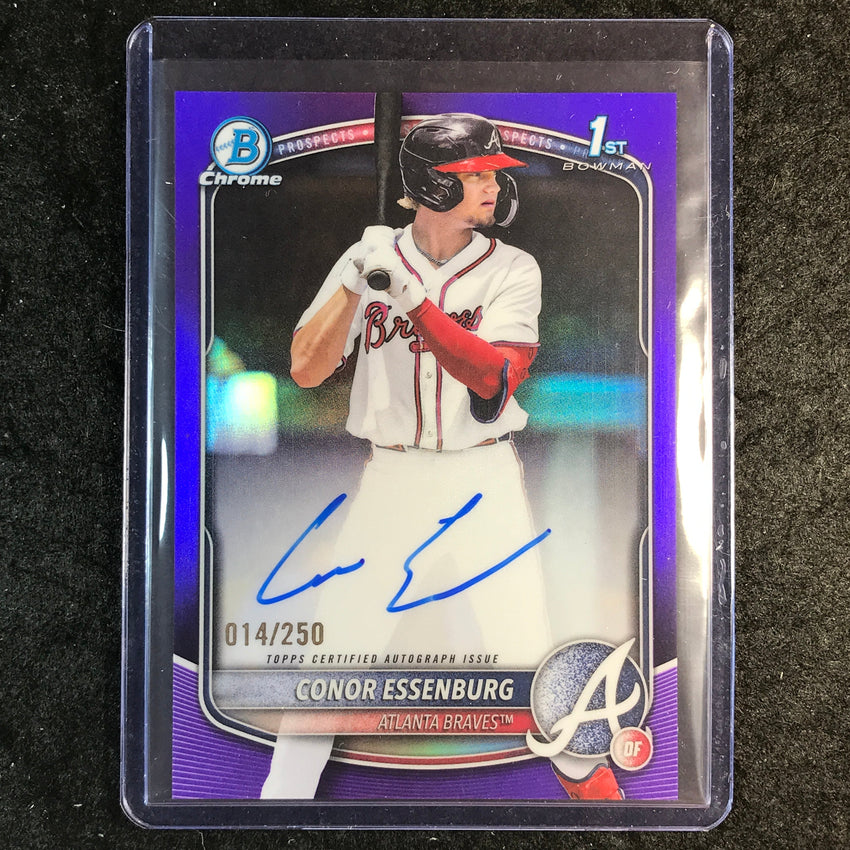 2025 Bowman Draft CONOR ESSENBURG Chrome Prospect 1st Bowman Auto Purple 14/250