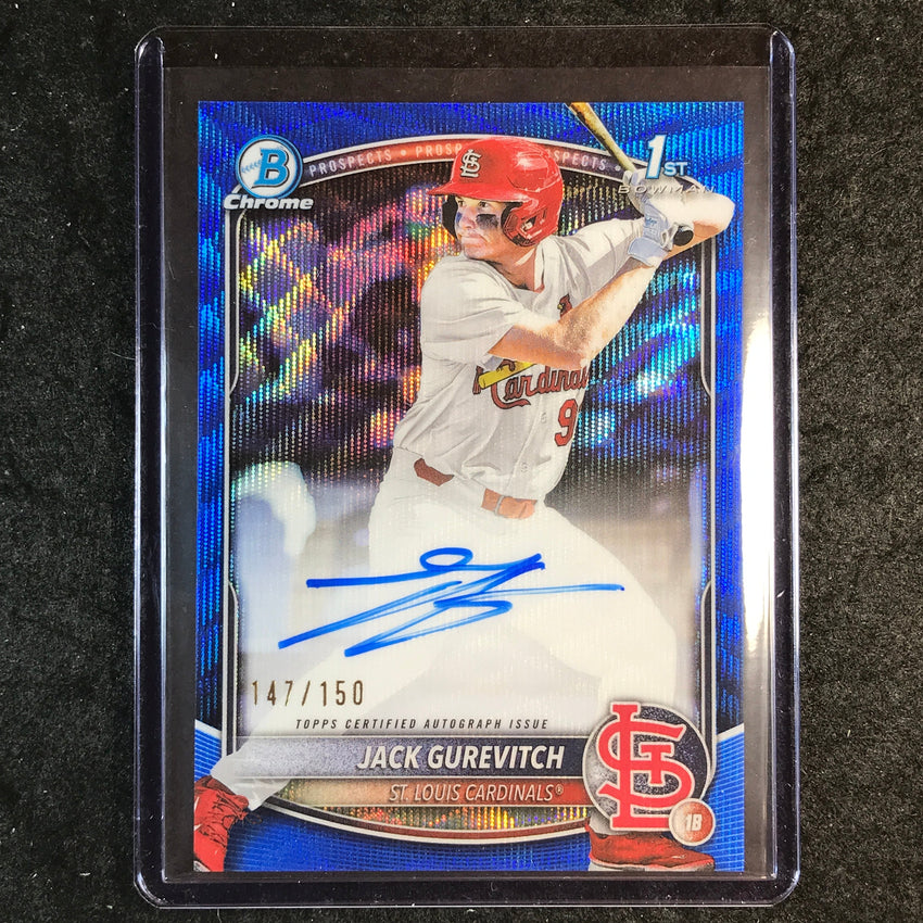2025 Bowman Draft JACK GUREVITCH Chrome Prospect 1st Bowman Auto Blue 147/150