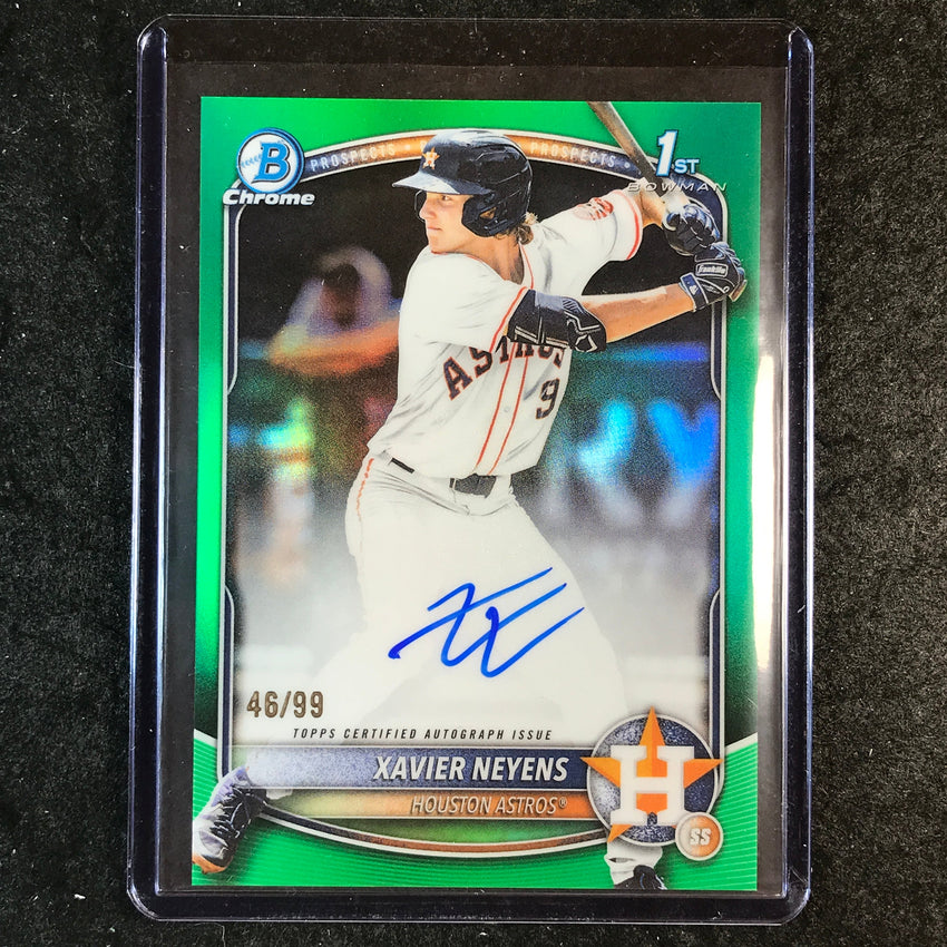 2025 Bowman Draft XAVIER NEYENS Chrome Prospect 1st Bowman Auto Green 46/99