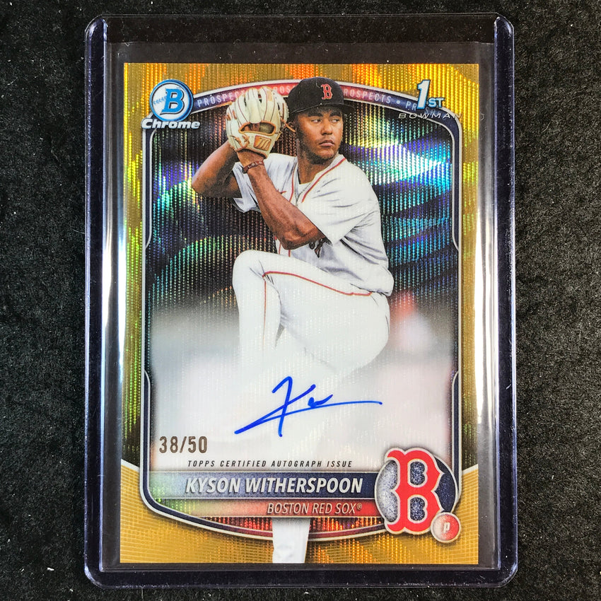 2025 Bowman Draft KYSON WITHERSPOON Chrome Prospect 1st Auto Gold Wave 38/50