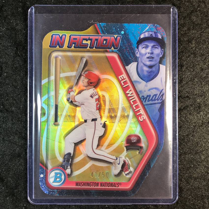 2025 Bowman Draft ELI WILLITS In Action Die-Cut Gold 41/50