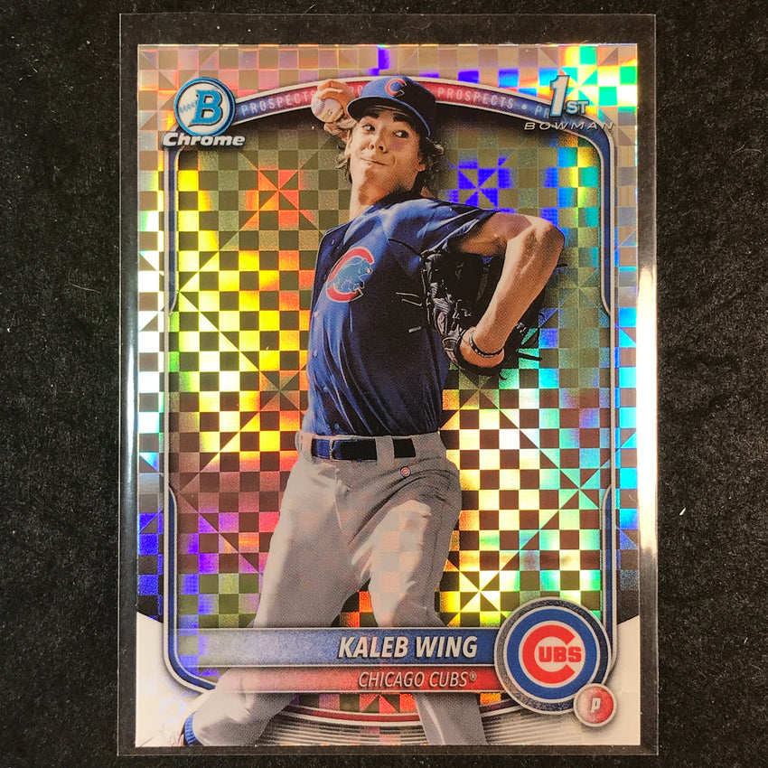 2025 Bowman Draft KALEB WING 1st Bowman Chrome X-Fractor #131