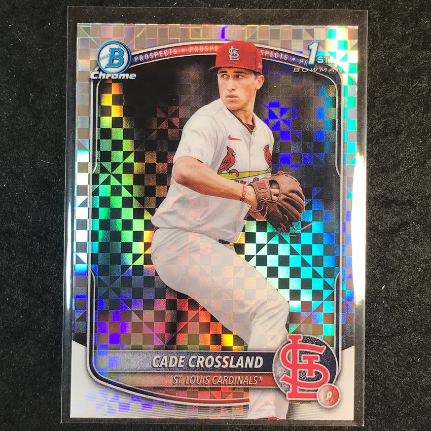 2025 Bowman Draft CADE CROSSLAND 1st Bowman Chrome X-Fractor #183