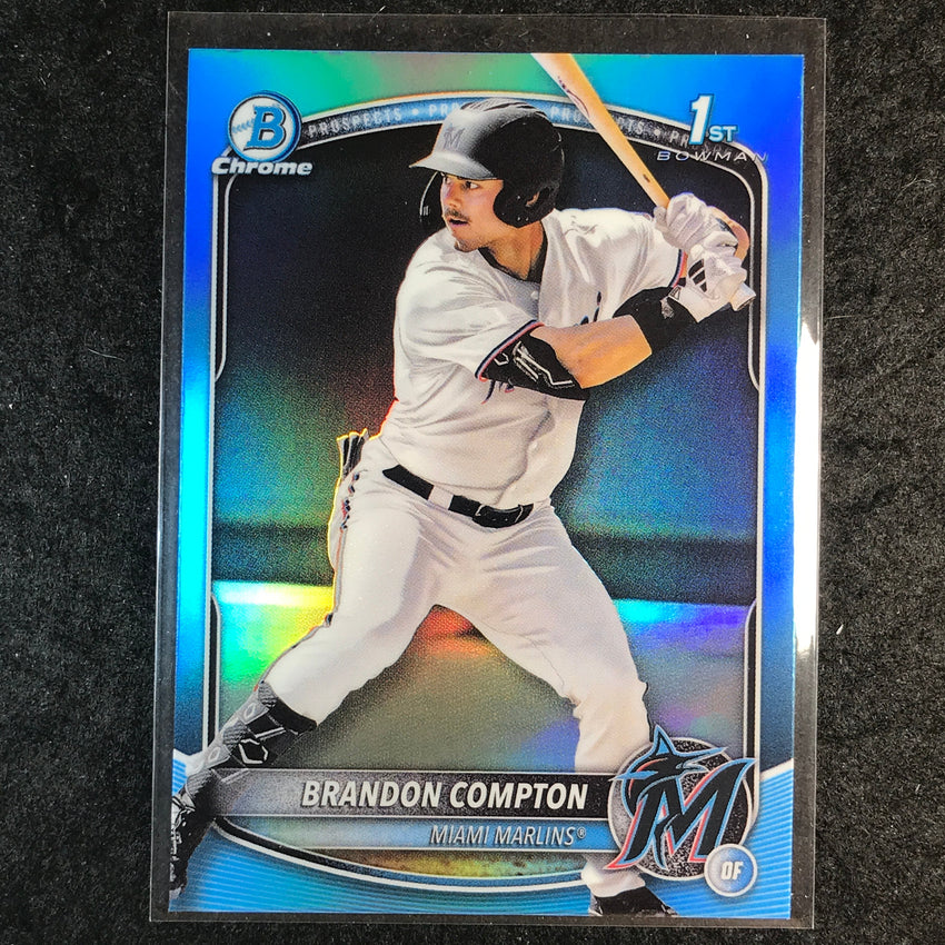 2025 Bowman Draft BRANDON COMPTON 1st Bowman Chrome Sky Blue Refractor #64