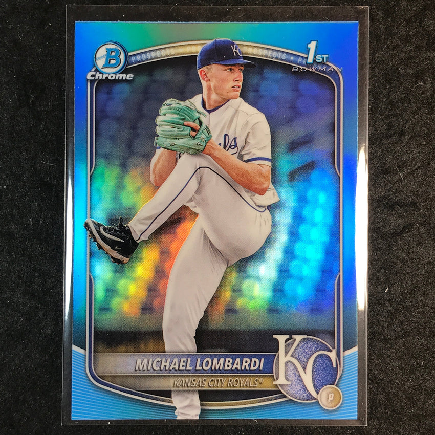 2025 Bowman Draft MICHAEL LOMBARDI 1st Bowman Chrome Sky Blue Refractor #118