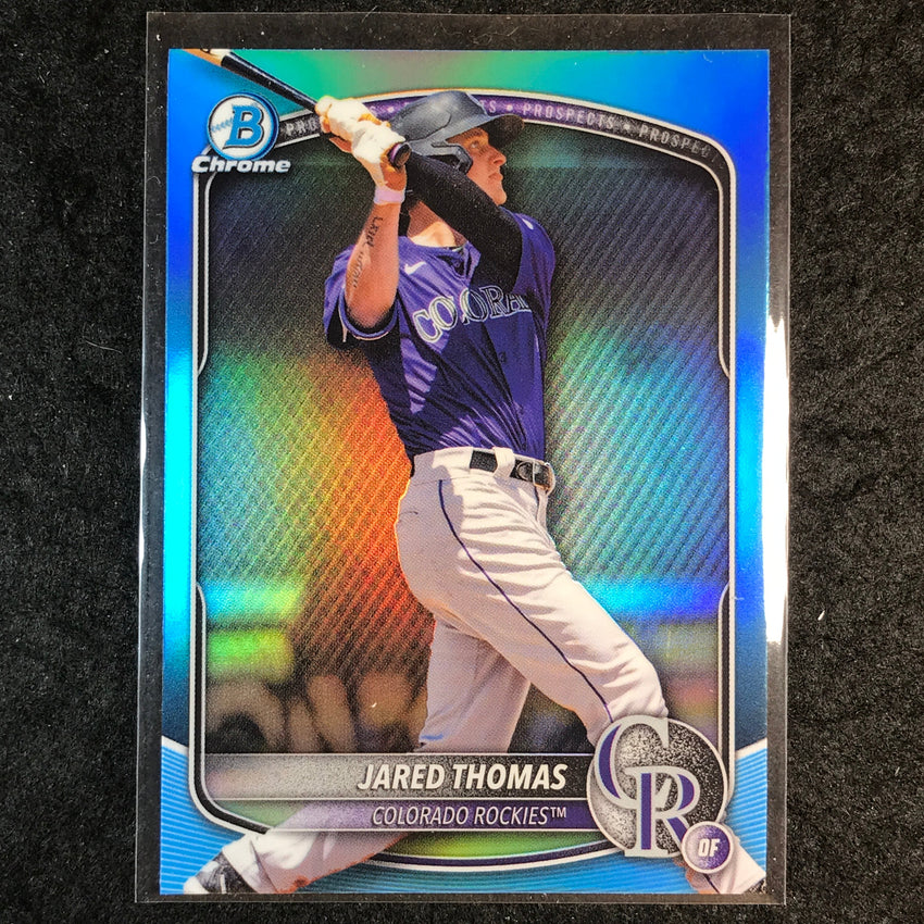 2025 Bowman Draft JARED THOMAS Chrome Sky Blue Refractor #147