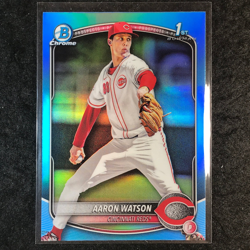 2025 Bowman Draft AARON WATSON 1st Bowman Chrome Sky Blue Refractor #193