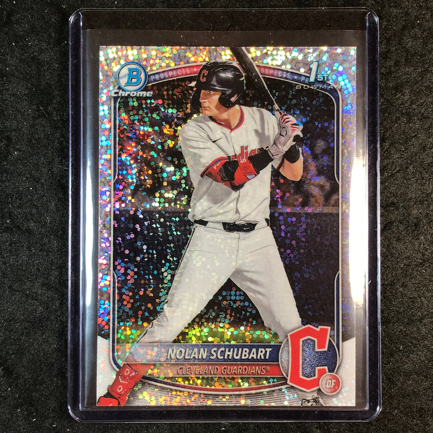 2025 Bowman Draft NOLAN SCHUBART 1st Bowman Chrome Sparkle Refractor #192