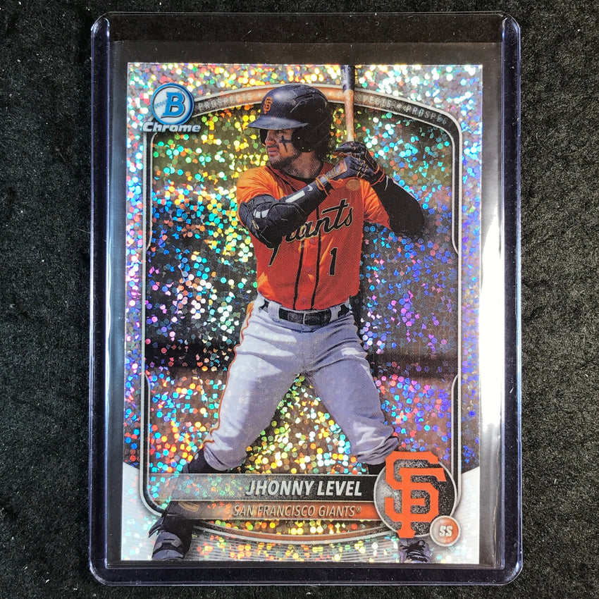 2025 Bowman Draft JHONNY LEVEL Chrome Sparkle Refractor #55