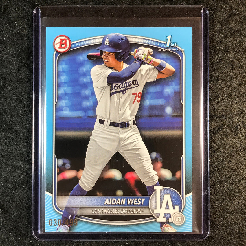 2025 Bowman Draft AIDAN WEST 1st Bowman Base Sky Blue 30/499 #6