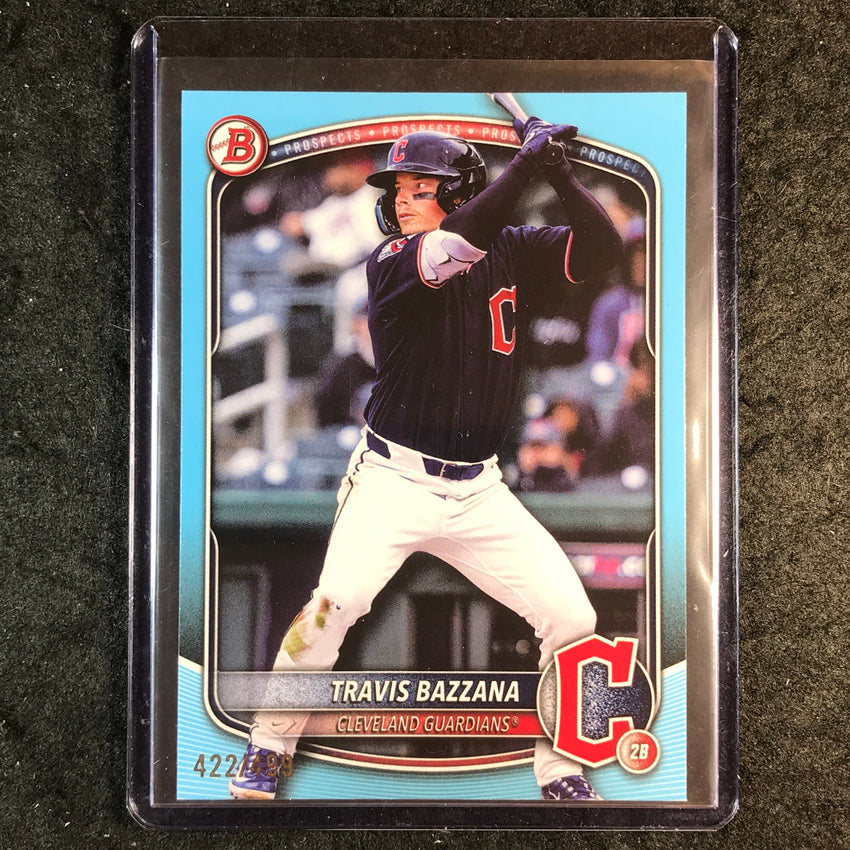 2025 Bowman Draft TRAVIS BAZZANA Base Sky Blue 422/499 #49