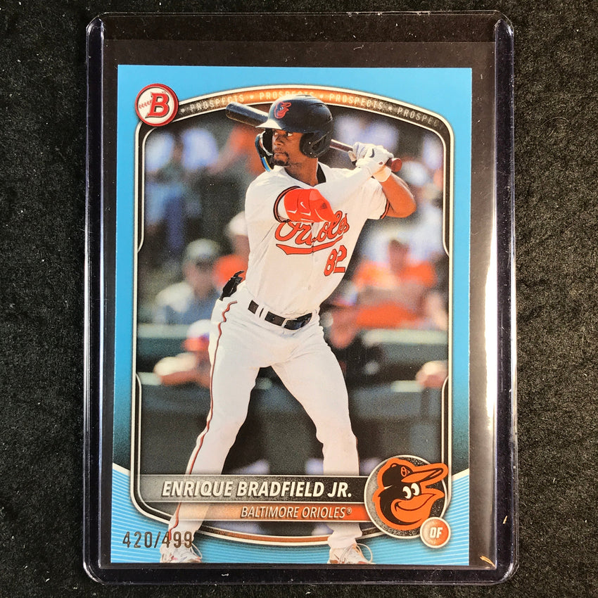 2025 Bowman Draft ENRIQUE BRADFIELD JR. Base Sky Blue 420/499 #198