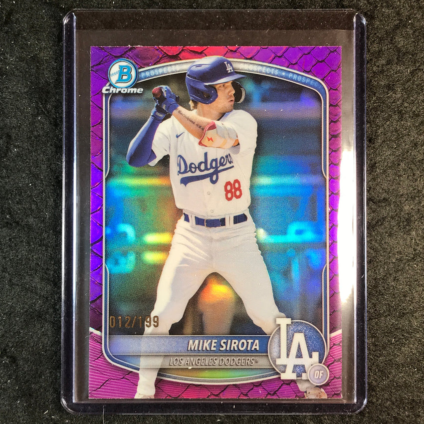 2025 Bowman Draft MIKE SIROTA Chrome Fuchsia Reptilian 12/199 #11