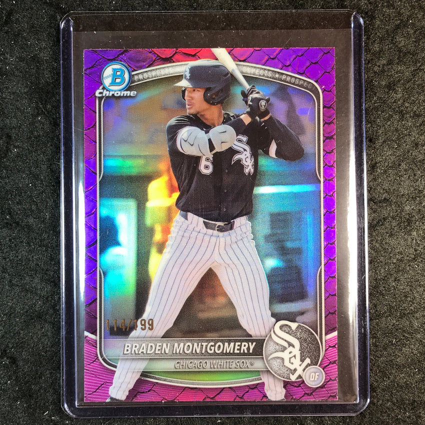 2025 Bowman Draft BRADEN MONTGOMERY Chrome Fuchsia Reptilian 114/199 #18