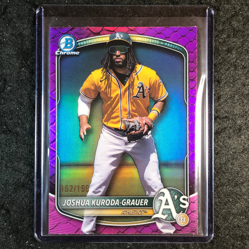 2025 Bowman Draft JOSHUA KURODA-GRAUER Chrome Fuchsia Reptilian 162/199 #125