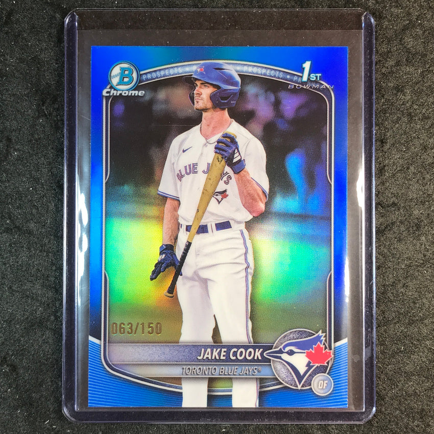 2025 Bowman Draft JAKE COOK 1st Bowman Chrome Blue 63/150 #97