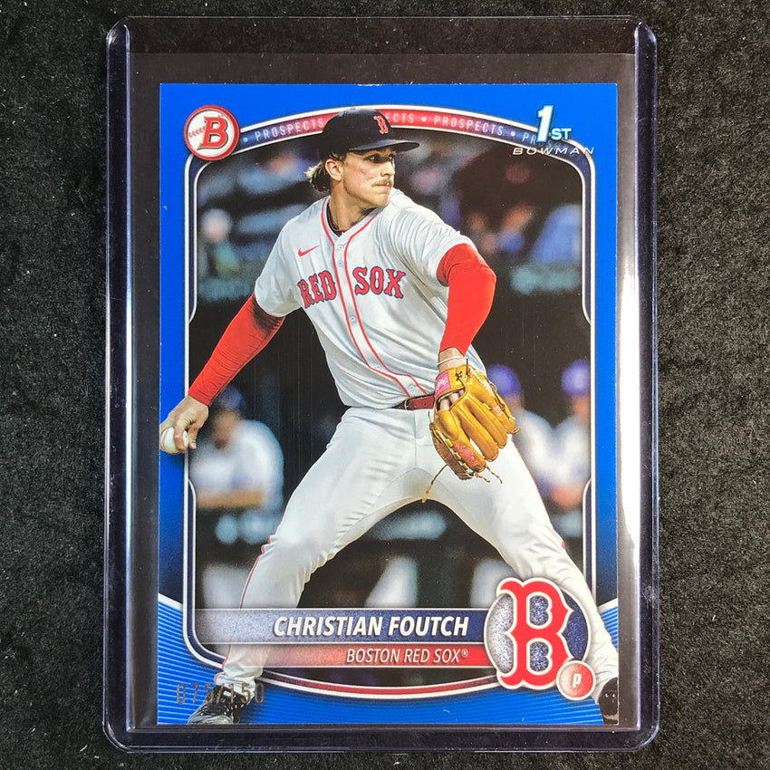 2025 Bowman Draft CHRISTIAN FOUTCH 1st Bowman Base Blue 75/150 #127