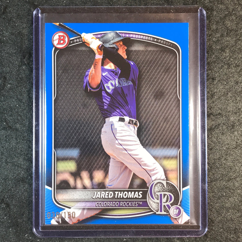 2025 Bowman Draft JARED THOMAS Base Blue 36/150 #147