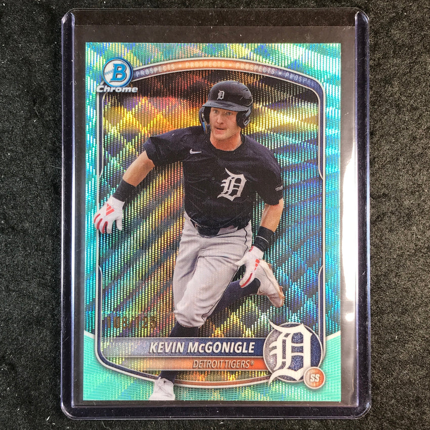 2025 Bowman Draft KEVIN MCGONIGLE Chrome Aqua Wave 108/125 #59