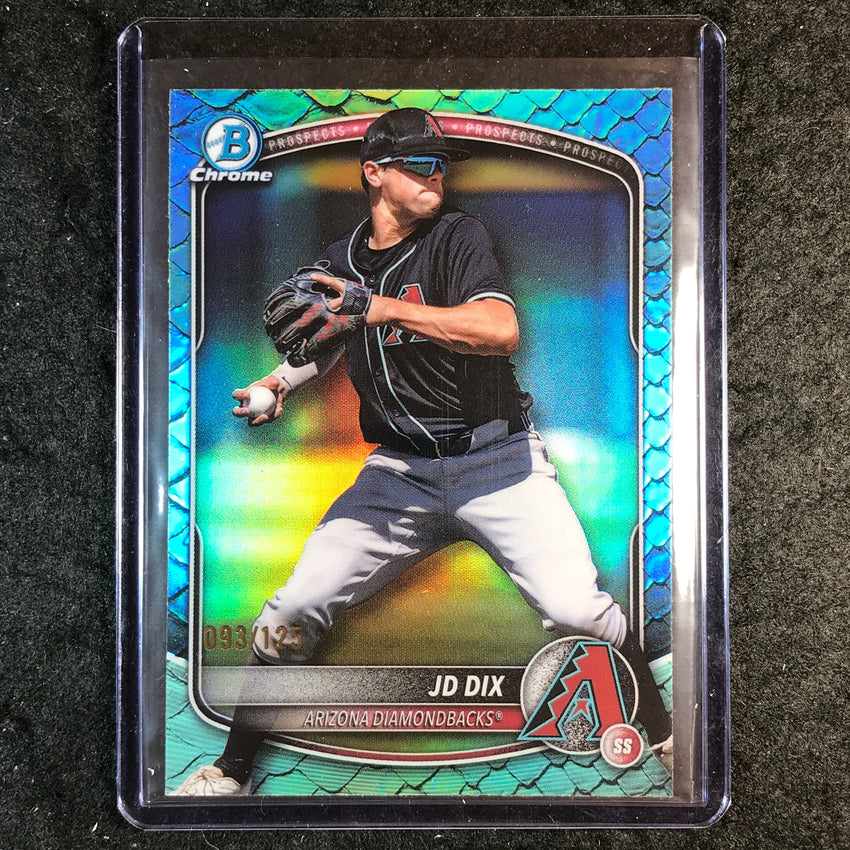 2025 Bowman Draft JD DIX Chrome Aqua Reptilian 93/125 #161