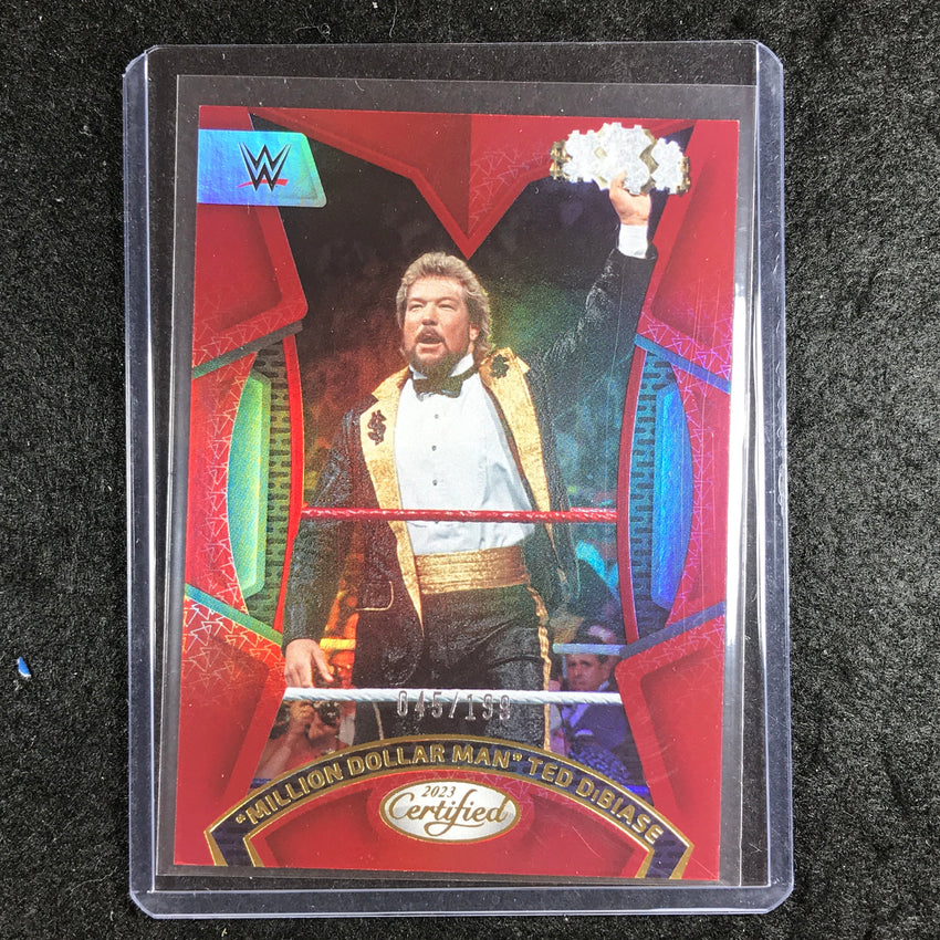 2023 Chronicles WWE MILLION DOLLAR MAN TED DIBIASE Certified Red 45/199 #207
