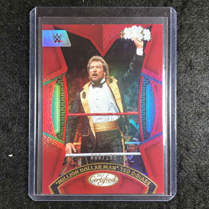 2023 Chronicles WWE MILLION DOLLAR MAN TED DIBIASE Certified Red 68/199 #207
