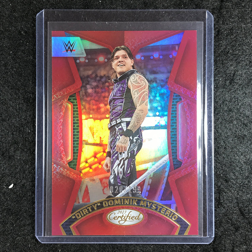 2023 Chronicles WWE DIRTY DOMINIK MYSTERIO Certified Red 28/199 #215