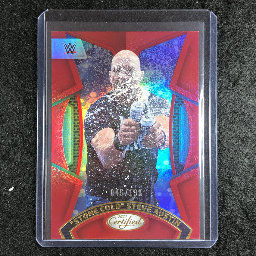 2023 Chronicles WWE STONE COLD STEVE AUSTIN Certified Red 45/199 #217