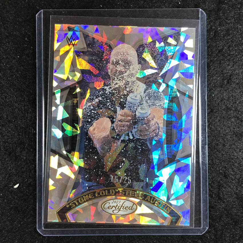 2023 Chronicles WWE STONE COLD STEVE AUSTIN Certified Cracked Ice 15/25