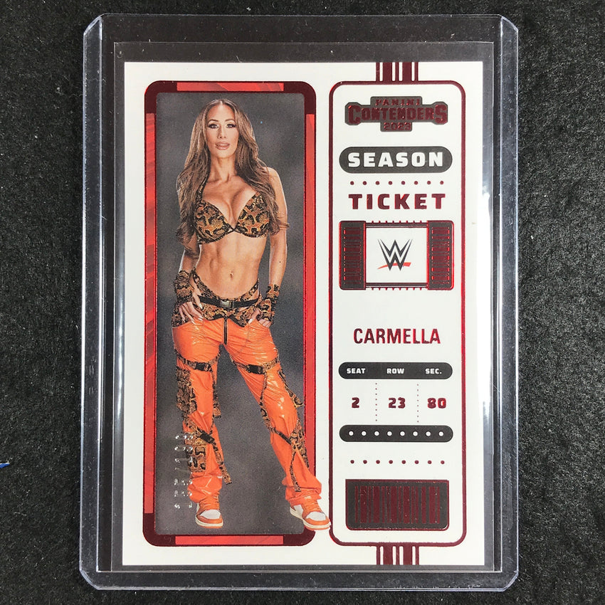 2023 Chronicles WWE CARMELLA Contenders Season Ticket Red 155/199
