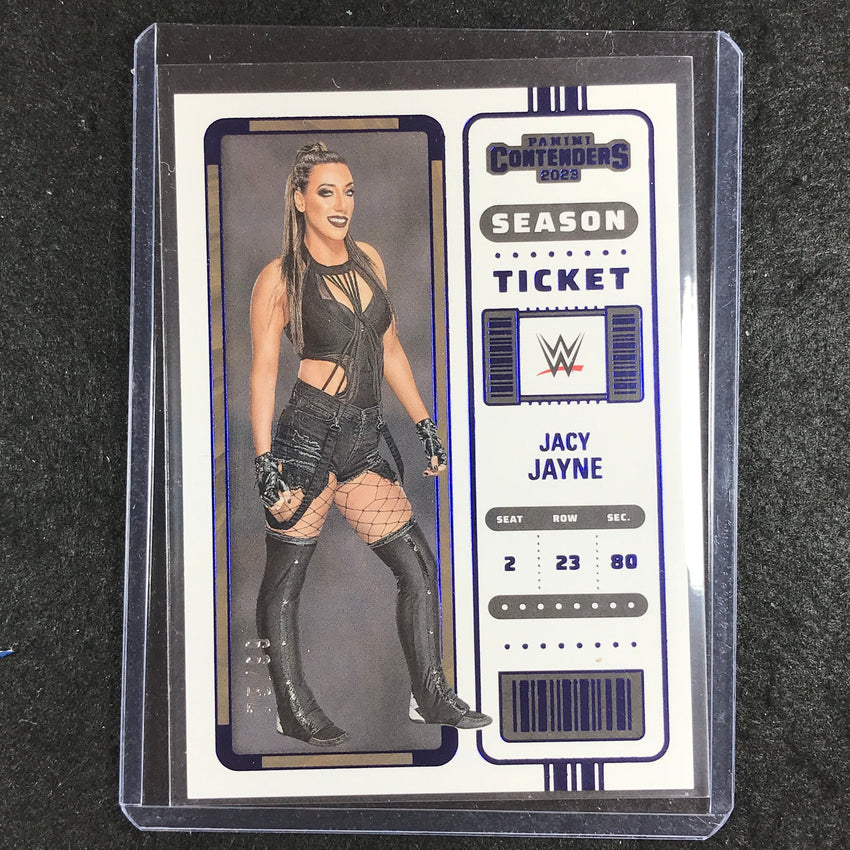 2023 Chronicles WWE JACY JAYNE Contenders Season Ticket Blue 75/99
