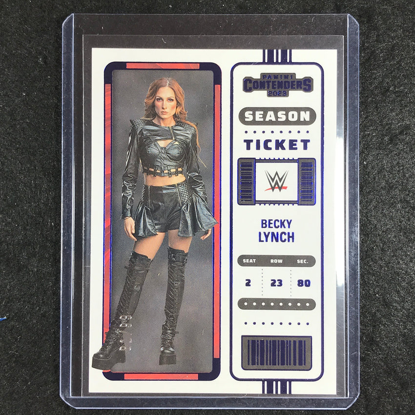 2023 Chronicles WWE BECKY LYNCH Contenders Season Ticket Blue 81/99