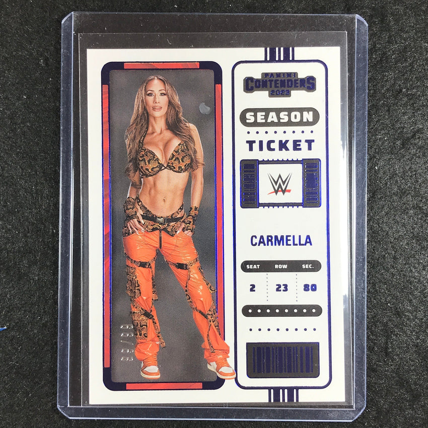 2023 Chronicles WWE CARMELLA Contenders Season Ticket Blue 99/99