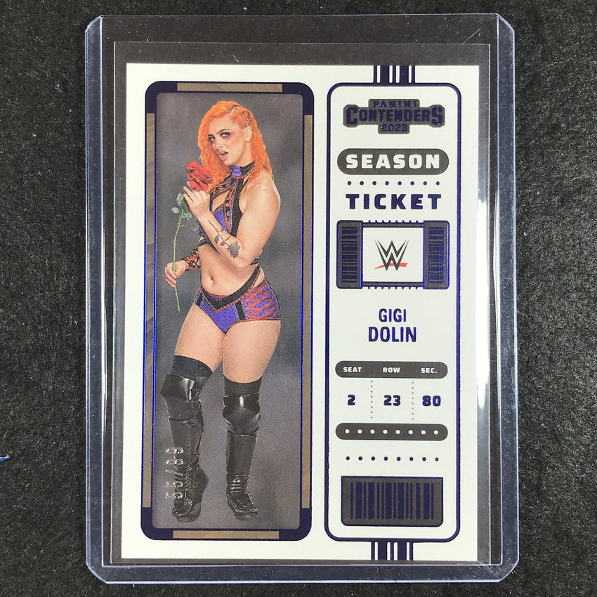 2023 Chronicles WWE GIGI DOLIN Contenders Season Ticket Blue 55/99