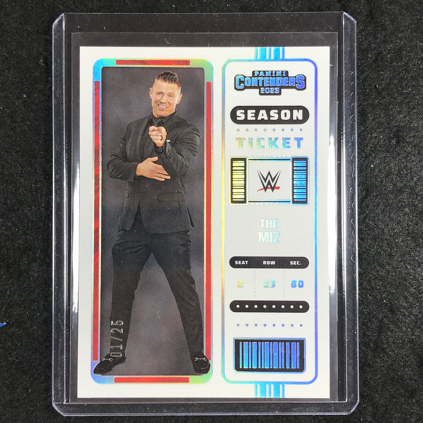 2023 Chronicles WWE THE MIZ Contenders Season Ticket Holo Silver 1/25