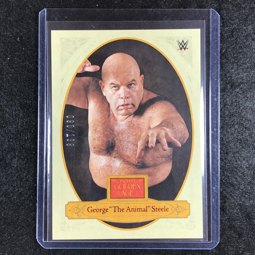 2023 Chronicles WWE GEORGE THE ANIMAL STEELE Golden Age Red 98/199 #182